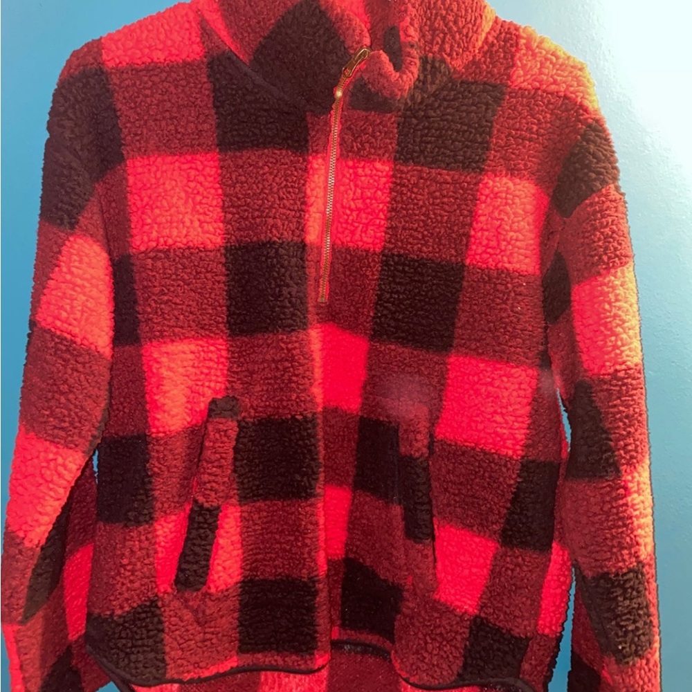 Old Navy Plaid Sherpa